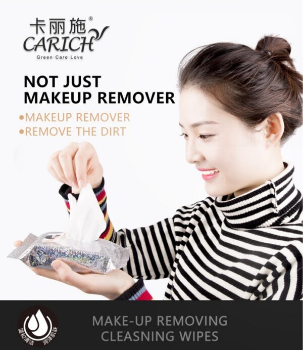 CARICH Makeup Removing Cleansing Wipes - Image 2